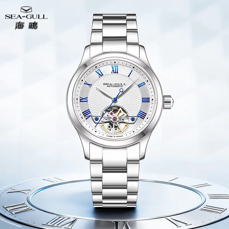 Montre Mécanique Homme Seagull Flywheel 39mm – Automatique, Étanche 50m, Style Business